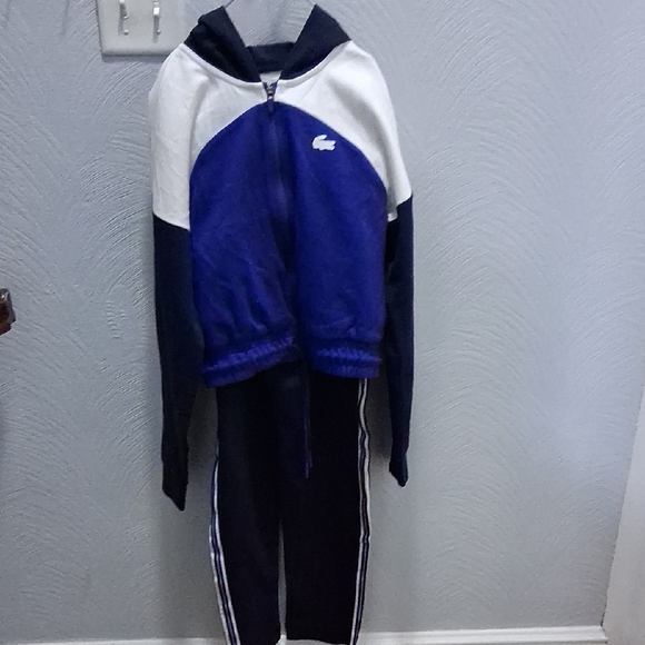 Lacoste Pants - Lacoste Navy and White Tracksuit